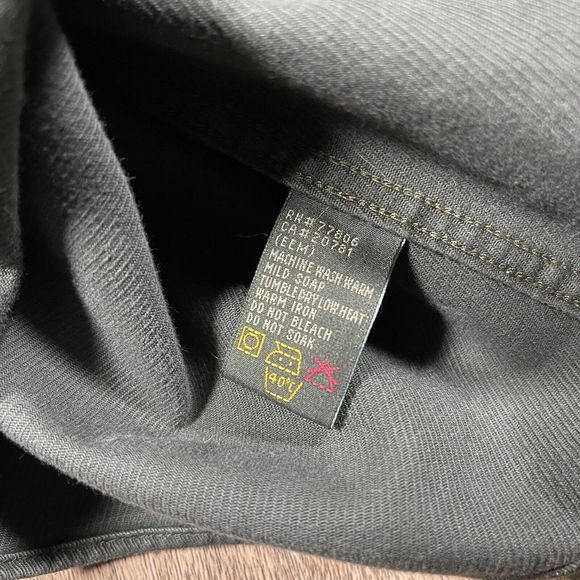 VTG Tommy Hilfiger Surplus Sz L Army Green Long Sleeve Button Up Thick Shirt - Picture 14 of 15